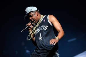 Jay-z In Nba Jersey Wallpaper