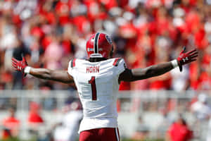 Jaycee Horn Celebratingon Field Wallpaper