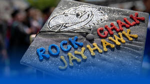 Jayhawk Graduation Cap At University Of Kansas Wallpaper