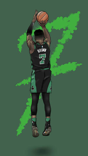 Jaylen Brown Jersey 7 Art Wallpaper