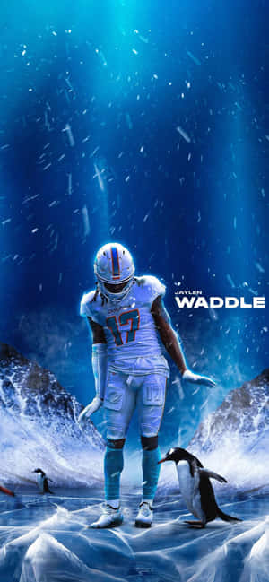 Jaylen Waddle Arctic Football Imagery Wallpaper