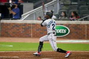 Jazz Chisholm Batting Stance Wallpaper