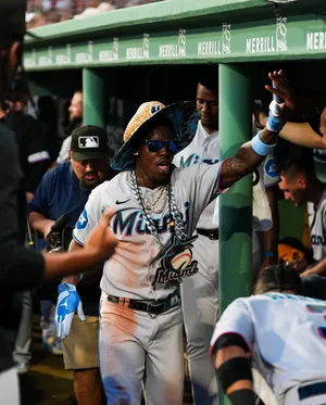 Jazz Chisholm Celebration Miami Marlins Wallpaper