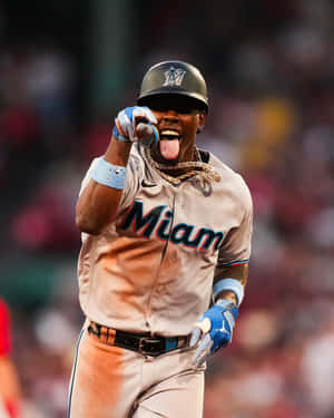 Jazz Chisholm Celebration Miami Marlins Wallpaper