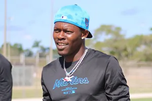 Jazz Chisholm Marlins Training Session Wallpaper