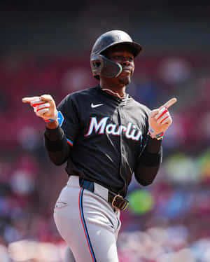 Jazz Chisholm Miami Marlins Baseball Player Wallpaper