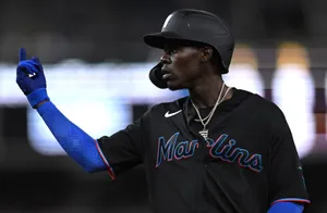 Jazz Chisholm Miami Marlins Game Gesture Wallpaper