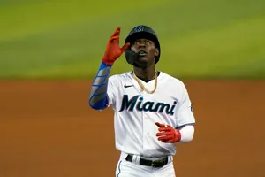 Jazz Chisholm Miami Marlins Game Moment Wallpaper