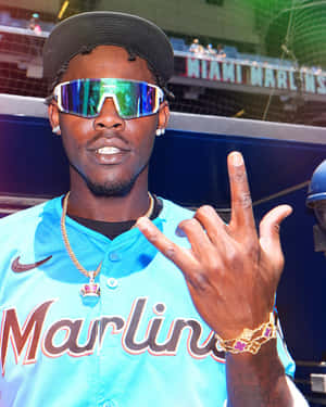 Jazz Chisholm Miami Marlins Style Wallpaper