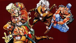 Jean Pierre Polnareff In Action In An Intense Battle Scene Wallpaper