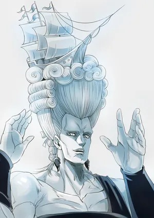 Jean Pierre Polnareff Posing In His Stylish Outfit Wallpaper