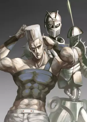 Jean Pierre Polnareff Striking A Pose In His Iconic Outfit Wallpaper