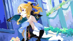 Jean, The Dandelion Knight, In A Stunning Genshin Impact Wallpaper. Wallpaper