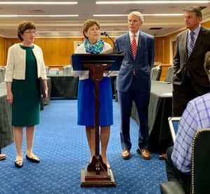 Jeanne Shaheen Press Conference Wallpaper