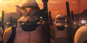 Jedi Prepare For Battle At The Geonosis Wallpaper