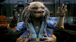 Jedi Survivor Alien Character Greeting Wallpaper