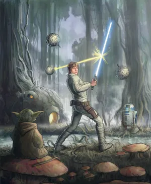 Jedi Trainingon Dagobah Wallpaper