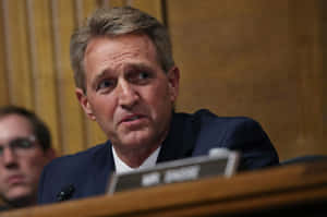 Jeff Flake Delivering An Impassioned Speech Wallpaper