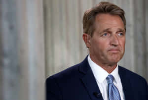 Jeff Flake Gazing Into The Distance Wallpaper