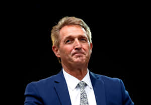 Jeff Flake On Dark Background Wallpaper