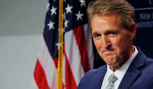 Jeff Flake Pursed Lips Wallpaper