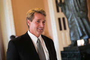 Jeff Flake Smiling Side Profile Wallpaper