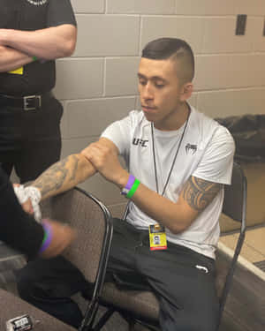 Jeff Molina Showing His Tattoo Wallpaper