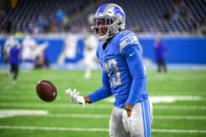 Jeff Okudah Detroit Lions Game Action Wallpaper