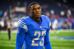 Jeff Okudah Detroit Lions On Field Wallpaper