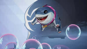 Jeff The Land Shark Bubbles Wallpaper