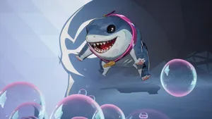 Jeff The Land Shark Bubbles Wallpaper