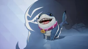 Jeff The Land Shark Cute Cartoon Character Wallpaper
