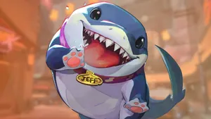 Jeff The Land Shark Cute Character Wallpaper