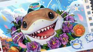 Jeff The Land Shark Smiling Wallpaper