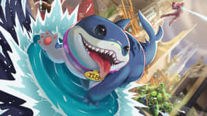 Jeff The Land Shark Splash Wallpaper