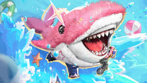 Jeff The Land Shark Summer Splash Wallpaper