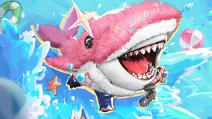 Jeff The Land Shark Summer Splash Wallpaper