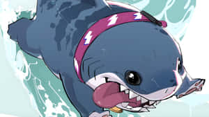 Jeff The Land Shark Swimming Wallpaper