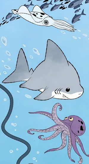 Jeff The Land Shark Underwater Friends Wallpaper