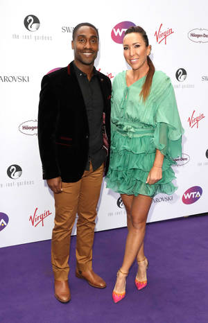 Jelena Jankovic With Simon Webbe At An Event. Wallpaper