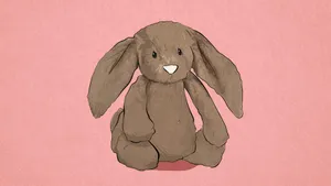 Jellycat Brown Bunny Plush Wallpaper