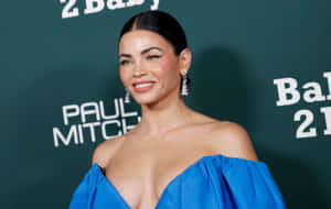 Jenna Dewan Blue Gown Event Wallpaper