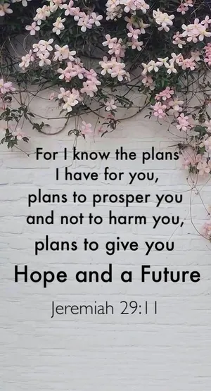 Jeremiah 29:11 Pink Flowers Wallpaper