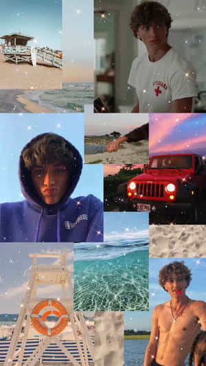 Jeremiah Fisher Summer Vibes Collage Wallpaper