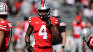 Jeremiah Smith On Football Field Wallpaper