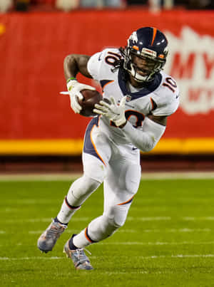 Jerry Jeudy Denver Broncos Action Photo Wallpaper