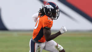 Jerry Jeudy Denver Broncos Action Shot Wallpaper