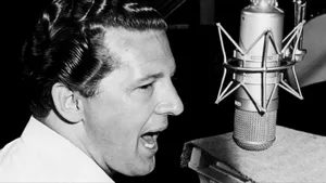 Jerry Lee Lewis In Recording Studio Wallpaper