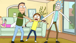 Jerry Smith Standing Tall In An Animated World Wallpaper