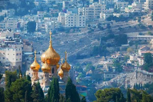 Jerusalem Golden Domes Overlooking Cityscape Wallpaper